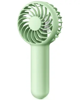Bp653r Gaiatop Mini Handheld Fan 3-speed Usb Rechargeable Portable For Travel Green