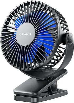 Cf40 Gaiatop Portable Clip On Fan Battery Operated Small Powerful Usb Desk 3 Sp