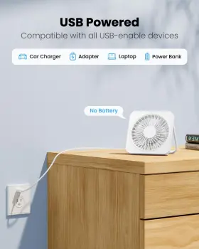 Df-01 Gaiatop Usb Desk Fan 5 Inch Personal Small Portable Table With 180 Til #2