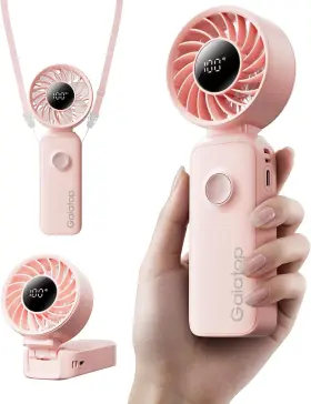 Hf-15 Gaiatop Portable Handheld Fan 5 Speed Rechargeable Battery Max 18 Working Hours