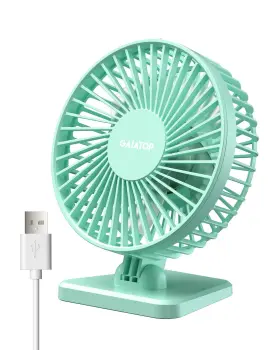Hu-xi-18 Gaiatop Usb Desk Fan Small But Powerful Personal Portable Quiet 3 Speeds A