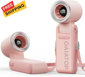 L-hf-19-1 Gaiatop Portable Handheld Mini Fan 21 Working Hours 6 Speeds Pink