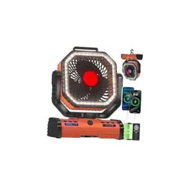 Gaozhou Qifan Lighting Technology Co..ltd. 631956182764 12 Inch Portable Camping Fan 40000mah Rechargeable Battery Orange-40000mah