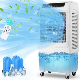 T7ap3w Garveehome 3000 Cfm Evaporative Air Cooler Swamp 3 Wind 12h Timer 10.3 Gal