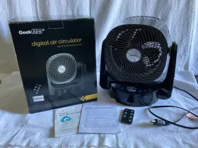 Af1s Geek Aire Smart Digital Air Circulator Fan Wifi And Remote 4 Way Oscillation
