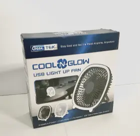 Uf100 Geek Tek Geektek Usb Desk Fan Led Light Portable 3 Speed Quiet Mini Black