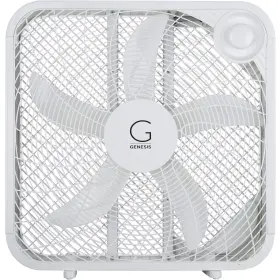 G20box Genesis 811691025841 20 Inch Box Fan 3 Settings Max Cooling Technology Carry Handle White G20box-