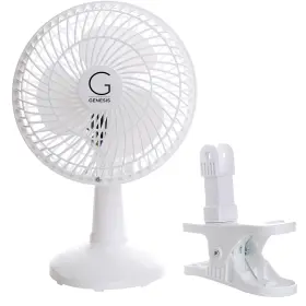 Genesis 811691027395 6-inch Clip Convertible Table-top And Fan Two Quiet Speeds - Ideal For The