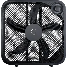 G20box-blk Genesis 811691028446 20 Inch Box Fan 3 Settings Black