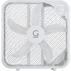 B0854fy793 Genesis 20 Inch Box Fan 3 Settings Max Cooling Carry Handle White G2