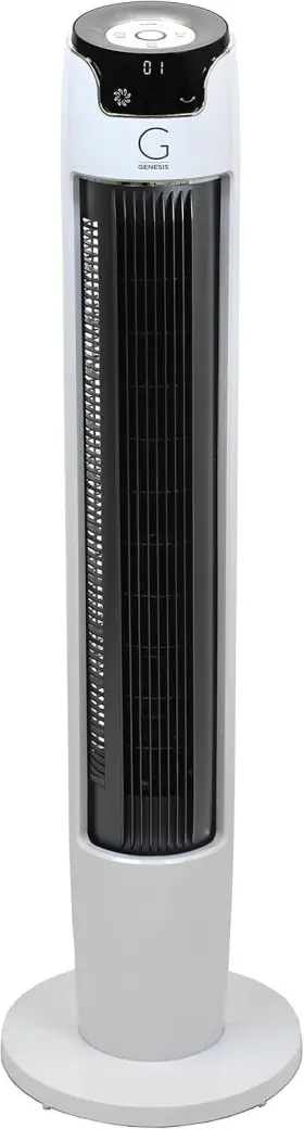 G5towerfan Genesis Powerful 43 Inch Oscillating Tower Fan With Max Air Inches White
