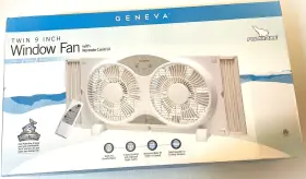 Fdwf31or Geneva By Polarair 9 Inch 3-speed Twin-blade Reversible Airflow Digital Window Fan With Remote