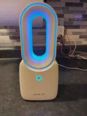 Gentle Fan 100483866572 Portable Desk Bladeless With Night Light 11.8 Inch Personal Cooling New