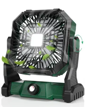 Gipaoe 702401252162 Personal Fan Camping Rechargeable 20000mah Battery Powered With Led