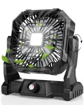 Gipaoe 702401252186 Personal Fan Camping Rechargeable 20000mah Battery Powered With Led