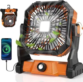 Ot-f13 Gipaoe Personal Fan Camping Rechargeable 20000mah Battery Powered With Led Lantern
