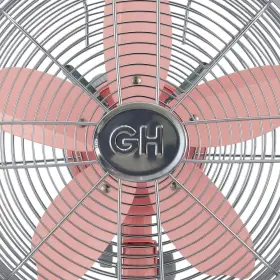 92606 Good Housekeeping 877697006598 All-metal Oscillating 12 Inch Retro Desk Office Table Fan Pink #2
