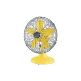 92609 Good Housekeeping Oscillating Desk Fan 3-speed Silver/yellow #2