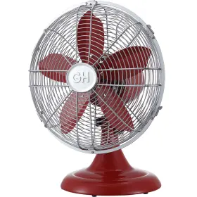 92611 Good Housekeeping 12-in All-metal Retro Table Fan - Red
