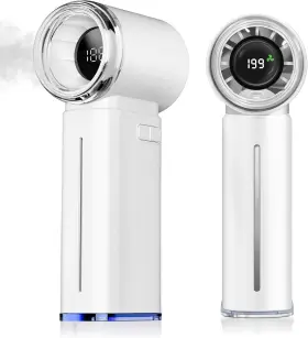 Gf04 Gosalisu Portable Misting Fan - Mini Handheld 5000mah Rechargeable White