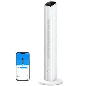 H7106101-gl-us Goveelife White Tower Fan For Bedroom 36 Inch Smart Floor With App/voice Control Temper