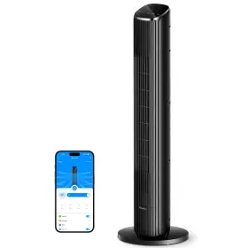 H7106112 Goveelife Black Tower Fan For Bedroom 36 Inch Smart Floor With App/voice Control Temp