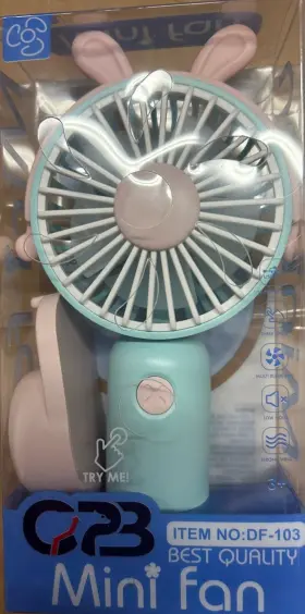 Df-103 Gpb Mini Usb Handheld Fan 3-speed Low Noise Portable Blue/pink/white