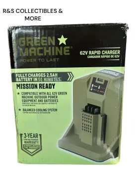 Green Machine 932495604675 62v Rapid Battery Charger With Cooling Fan