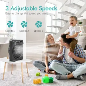 Grelife 749085645101 Table Fan 14 Inch Box With 3 Adjustable Speeds Quiet Running Fast Cooling #3