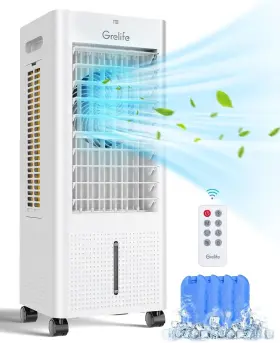 Le-ac001 Grelife Evaporative Portable Air Cooler/ Fan Remote Control 4 Ice Packs