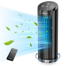 Tf-2007e1 Grelife 13-inch Oscillating Tower Fan For Bedroom 3 Speed Timer Remote Control