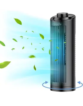 Tf007b Grelife 13 Inch Bladeless Tower Fan 70 Oscillation 3 Speeds 4 Wind Modes Touch & #2