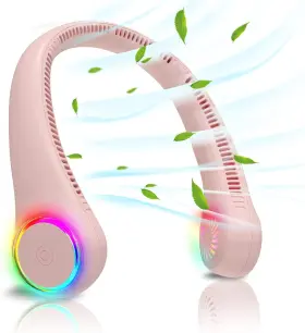 5-17h Gulaki Nf000 Neck Fan Portable With Lifespan 4000mah Personal Bnf Pink
