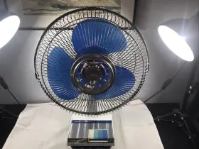 S-121 Gulf Stream Vtg 12 Inch Oscillating Fan 3 Speed Translucent Blue Blades Model