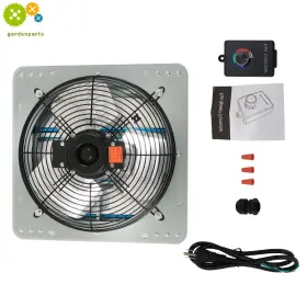 Opp1332738 Gurdtopo 1620rpm Wall Mounted Aluminum High Speed With Controller Shutter Exhaust Fan 12 Inch