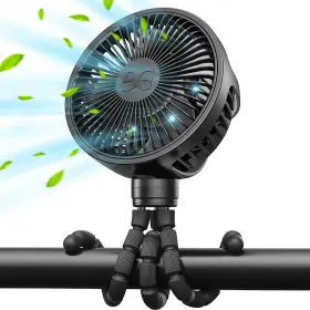 Gusgu 974817371469 Stroller Fan Clip On For Baby Flexible Tripod And Rechargeable Battery Small