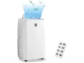 Gustowave 199108925275 14000 Btus Portable Air Conditioner Unit White