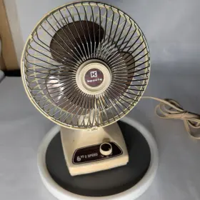 Hf-15um H Beauty Vintage 6in Electric Table Desk Fan Beige 2 Speed For Parts