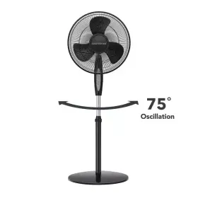 12102 Hampton Bay 16 Inch 3 Speed Digital Oscillating Standing Fan Adjustable Height #2