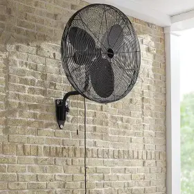 Hampton Bay 313030819857 30 Inch 3-speed High Velocity Black Wall Mount Fan With 3 Blades