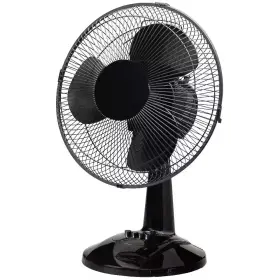 Hampton Bay 445016227257 12 Inch 3 Speed Portable Desk Fan In Black