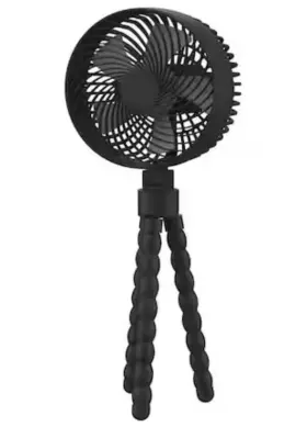 Hampton Bay 445031842879 5 Inch Mini Portable Personal Octopus Clip On Fan Black