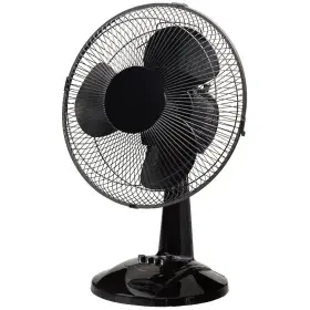 Hampton Bay 744110639513 12 Inch 3 Speed Portable Desk Fan In Black