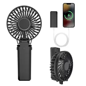 Handfan 688209609820 5200mah Portable Handheld Fan 6 Speeds Hand Held Foldable Personal Clip F