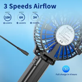 Handfan 718040901965 Portable Handheld Fan Mini Personal Battery Operated Cooling Rechargeab #3