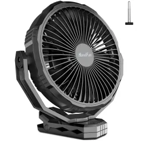 Handfan 972831620730 10000mah Upgraded Clip Fan With Charger/clip Enhancer 8 Inch Rechargeable Fa
