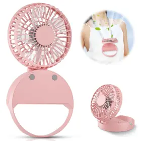 Hf331 Handfun Portable Neck Fan Handheld Mini Small Personal 3 In 1 Hand Usb