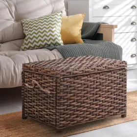 Hpm9003c Happimess Jacob 31.5 Inch Wicker Storage Trunk Collapsible For Flat Stor #2