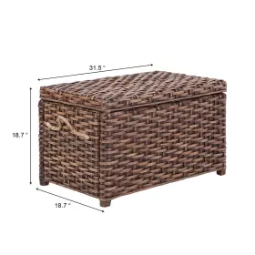 Hpm9003c Happimess Jacob 31.5 Inch Wicker Storage Trunk Collapsible For Flat Stor #3