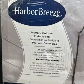2889550 Harbor Breeze New Indoor Outdoor 20 Inch Portable Fan. Brushed Nickel Finish #3